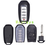 For Infiniti QX60 KR5TXN7 S180144708 4A chip HITAG AES with FSK 434mhz keyless  4+1 button remote key
