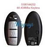 Original for Infiniti S180144202 4A chip with 434mhz keyless 3 button remote key