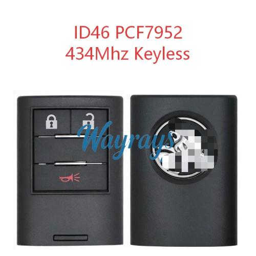 Original for Holden ID46 chip PCF7952 with 434mhz keyless 2+1 button remote key