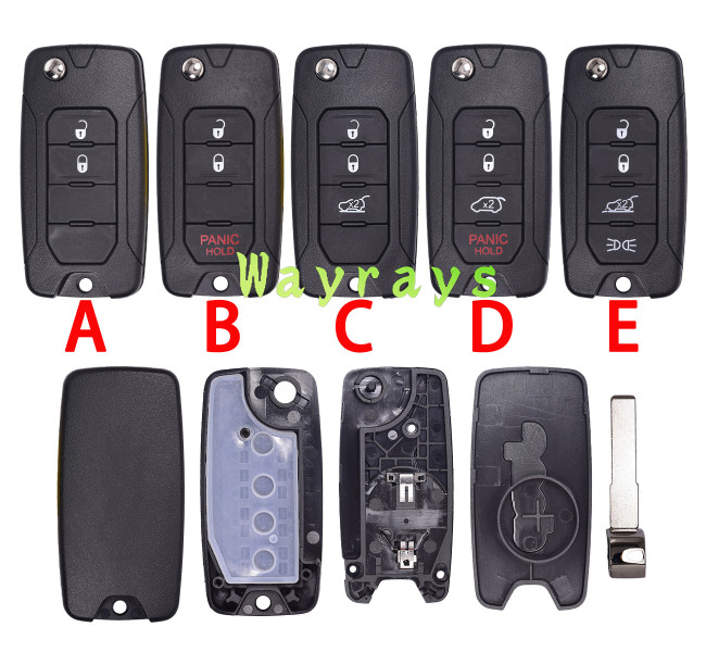 For Jeep Chrysler key shell without logo