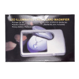 Portable, Card-Style Magnifier — High-Definition with LED Light for Reading and Viewing Manuals