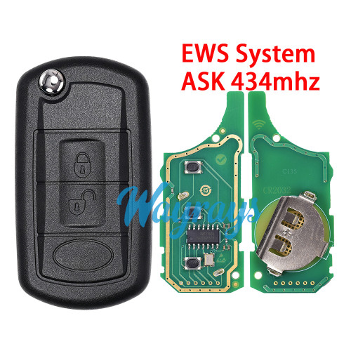 For landrover EWS System ASK 434mhz 3 button remote key.Removable battery