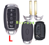 [with battery clamp] For Hyundai key shell  with oval logo place