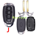 [no battery clamp] For Hyundai key shell  with oval logo place