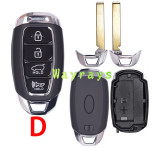 [no battery clamp] For Hyundai key shell  with oval logo place