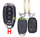 [no battery clamp] For Hyundai key shell  with oval logo place