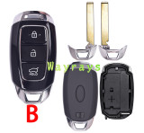 For Hyundai key shell  with oval logo place，pls not the interior.