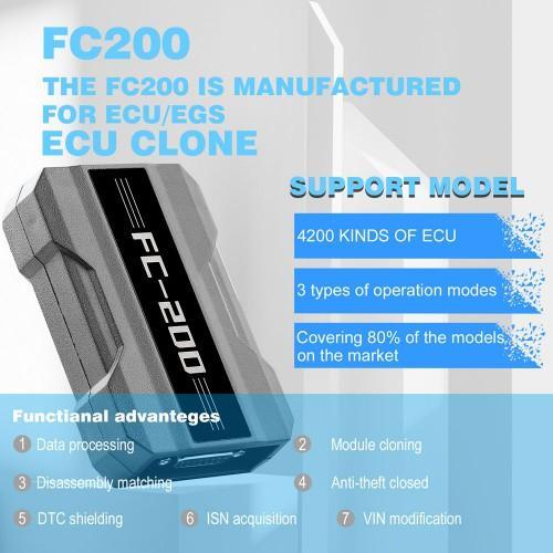CGDI V1.2.9.4 CG FC200 ECU Programmer Full Version Support 4200 ECUs and 3 Operating Modes Get Free Denso ECU and CHINA DELPHI MTxx License