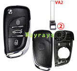 For Citroen Peugeot OEM replace key shell with logo place