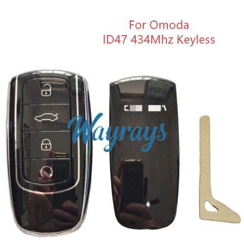 Original for Chery Omoda ID47 chip with 434mhz keyless 4 button remote key