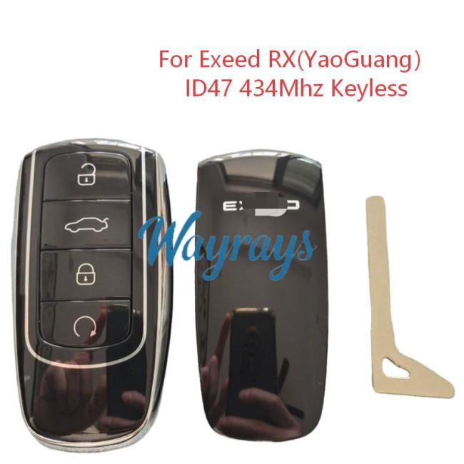 Original for Chery Exeed RX ID47 chip with 434mhz keyless 4 button remote key