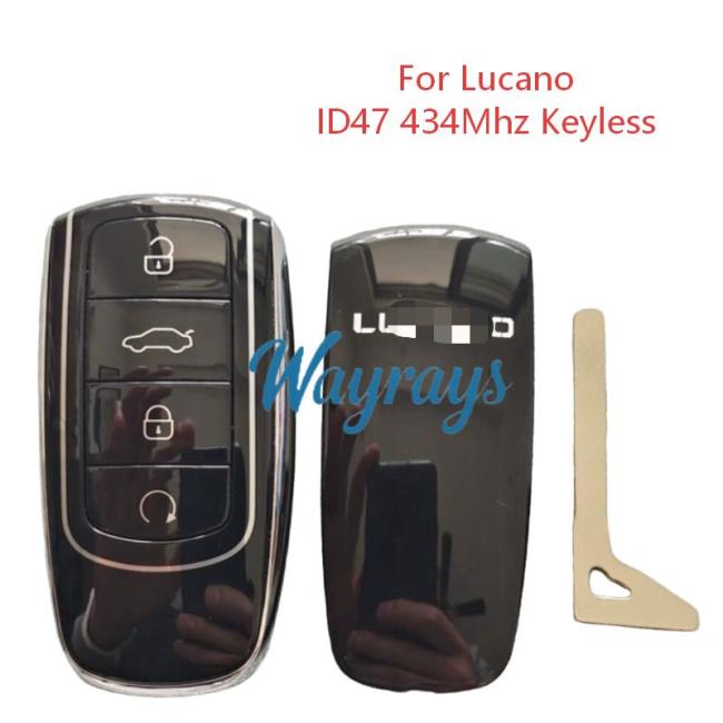 Original for Chery LUCANO ID47 chip with 434mhz keyless 4 button remote key