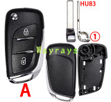 [No battery clamp] For Citroen Peugeot modified key shell without logo