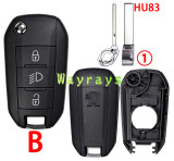 For Peugeot key shell with OEM logo place