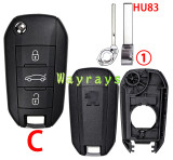 For Peugeot key shell with OEM logo place