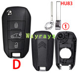 For Citroen key shell with OEM logo place
