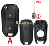 For Citroen key shell with OEM logo place