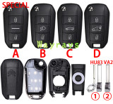 For Citroen key shell with OEM logo place