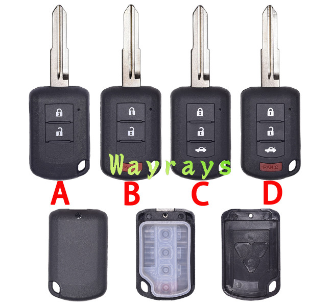 For Mitsubishi upgrade key shell without logo
