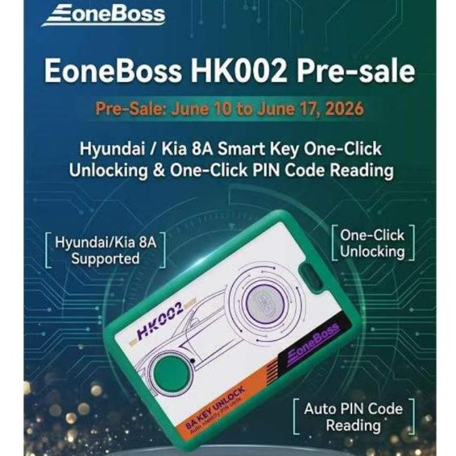 2026 EoneBoss HK002 8A Key Unlock Tool , for Hyundai/ Kia Supports One-Click Unlocking & PlN Code Reading