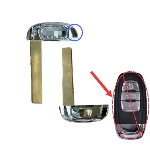 [with Hole] For Audi emergency key blade with OEM logo place