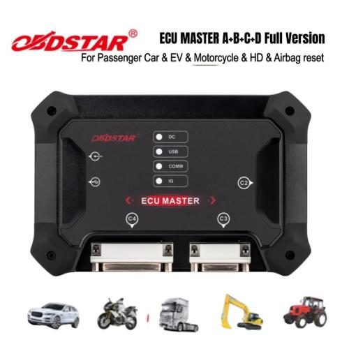 2026 OBDSTAR ECU Master, Full Configuration (A+B+C+D) PC Based ECU Flasher for Passenger Car, EV, Motorcycle, and HD (ECM/TCM/BCM)
