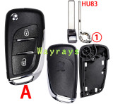 [No battery clamp] For Peugeot modified key shell OEM logo place