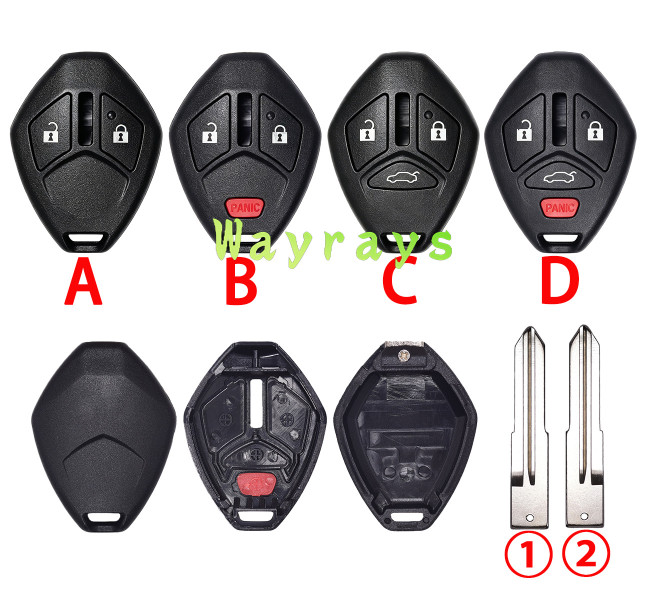 For Mitsubishi key shell without logo