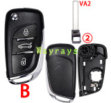 [With battery clamp] For Citroen modified key shell with OEM logo place