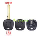 For Toyota Lexus transponder key shell without chip with logo place