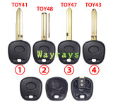 For Toyota Lexus transponder key shell without chip with logo place