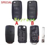For Audi A8=Touareg key shell with Audi OEM logo place