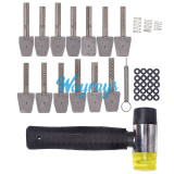 HUK brand silent bump key kit, simple operation, easily adapts to various locks. equipped with spring buffer system and rubber o-ring adjustment for improved bumping efficiency and pin reset.