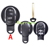 For Bmw mini cooper key shell with OEM wing logo place