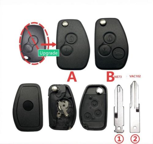 For Renault Modified key shell  with round logo place