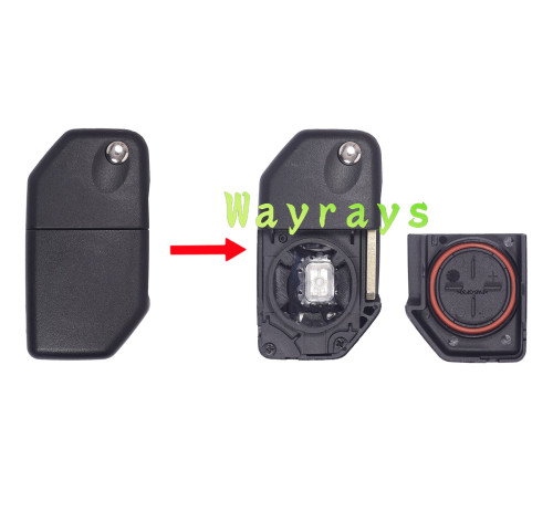 For BMW motorcycle key shell  with round logo place