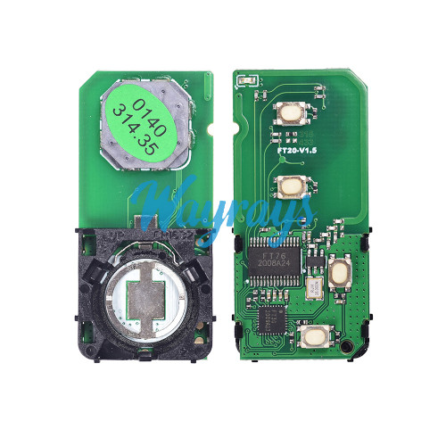 For Toyota HYQ14AAB 0140 PCB 4D chip with ASK 314.3mhz keyless remote key
