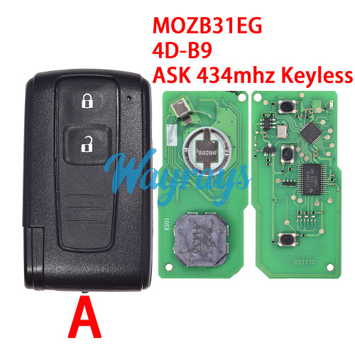 For Toyota MOZB31EG 4D-B9 chip with ASK 434mhz keyless 2/3 button remote key