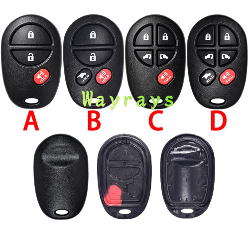 For Toyota key shell without logo