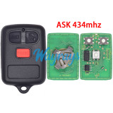 For Toyota ASK 434mhz 2+1 button remote key