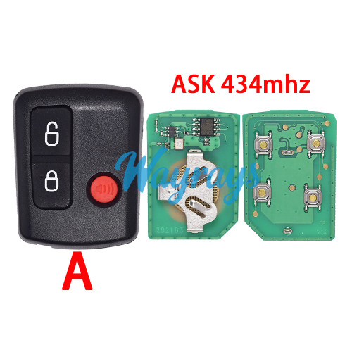 For Ford ASK 434mhz 3+1 button 2+1 button remote key