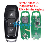 For Ford DS7T-15K601-D ID49 chip HITAG Pro with FSK 434mhz keyless 3 button remote key