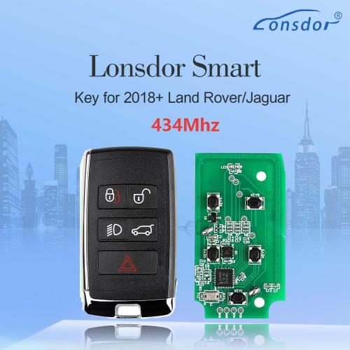 Lonsdor Smart Key PCB for 2018-2023 Land Rover Jaguar 434MHz,Work with Lonsdor K518lSE and K518S. also can work with other devices