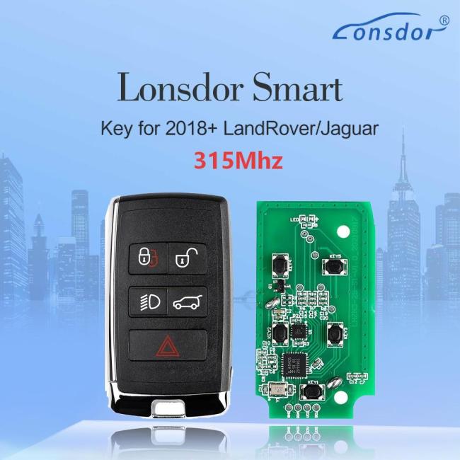 Lonsdor Smart Key PCB for 2018-2023 Land Rover Jaguar 315MHz,Work with Lonsdor K518lSE and K518S. also can work with other devices