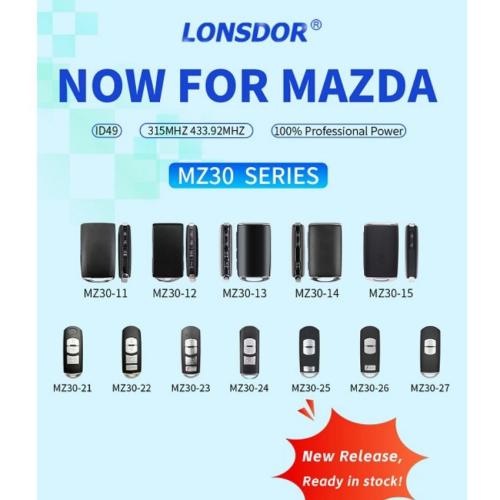 2026 Lonsdor for Mazda MZ30 Series Keys Universal Smart Key , Work with Lonsdor K518 PRO / K518 PRO FCV and KW100