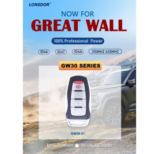 2026 Lonsdor for Great Wall GW30-01 Universal Smart Key , Work with Lonsdor K518 PRO / K518 PRO FCV and KW100