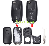 For VW 5K0837202BH/DH MQB48 chip with ASK 434mhz 2/3 button remote key