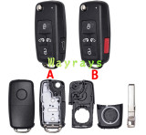 For VW 5K0837202AD ID48 chip with ASK 434mhz 5/4+1 button remote key