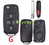 For VW 202AD model after 2011 key shell with round logo place