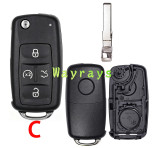 For VW 202AD model after 2011 key shell with round logo place